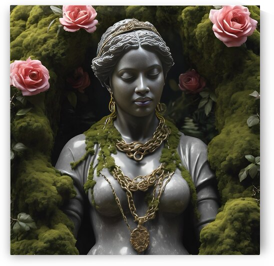 Rose in her garden by Winston Lloyd