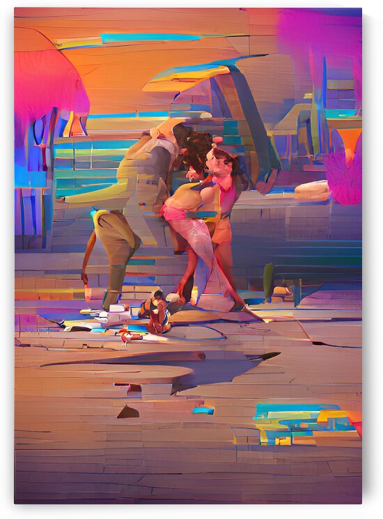 A man cheats on a woman. Drawing by Modern art