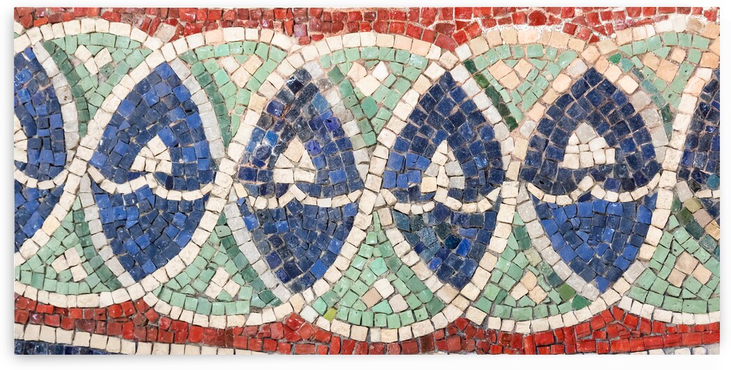 Mosaic detail design in the Neonian Baptistery located next to  by Paolo Modena