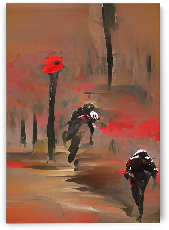 Speed ​​between a man in the war1 by Modern art