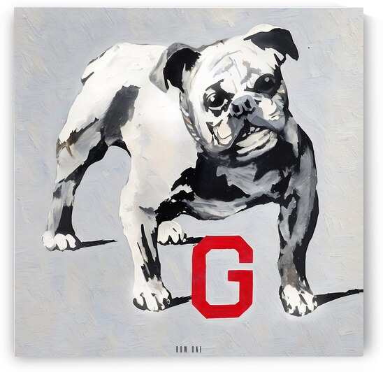 Early 1900s Georgia Bulldog Art by Row One Brand