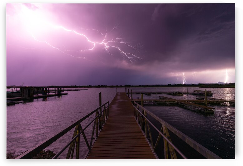 Lightning Storm Over Martinez Lake: Yuma AZ by Shallowshark