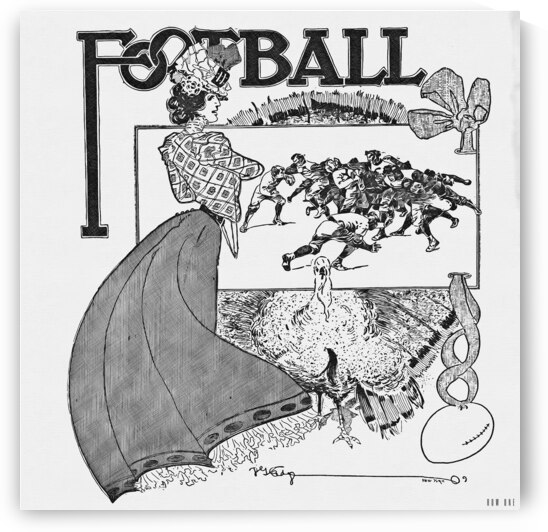 late 1800s football art by Row One Brand