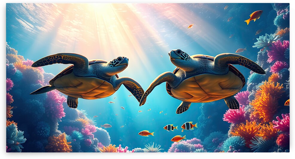 Sea Turtle Friends by Adam Holms