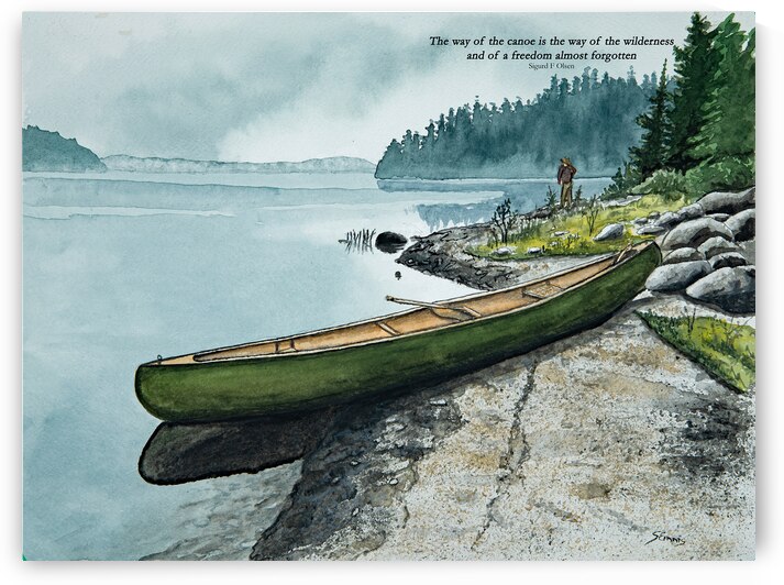 The Way of the Canoe Painting by Stephen Emms