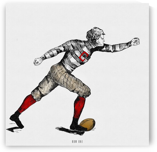 Early 1900s University of Georgia Football Player Art by Row One Brand