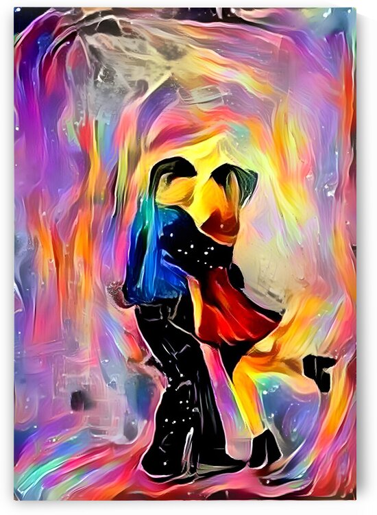 silhouettes dancing by Luciano