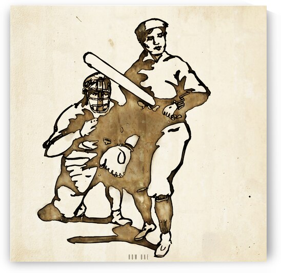 early 1900s baseball art by Row One Brand