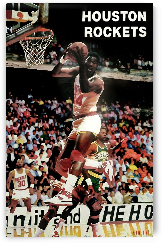 1987 hakeem olajuwon houston rockets by Row One Brand