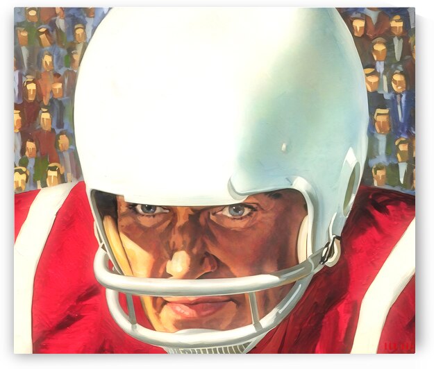 1976 football player art by Row One Brand