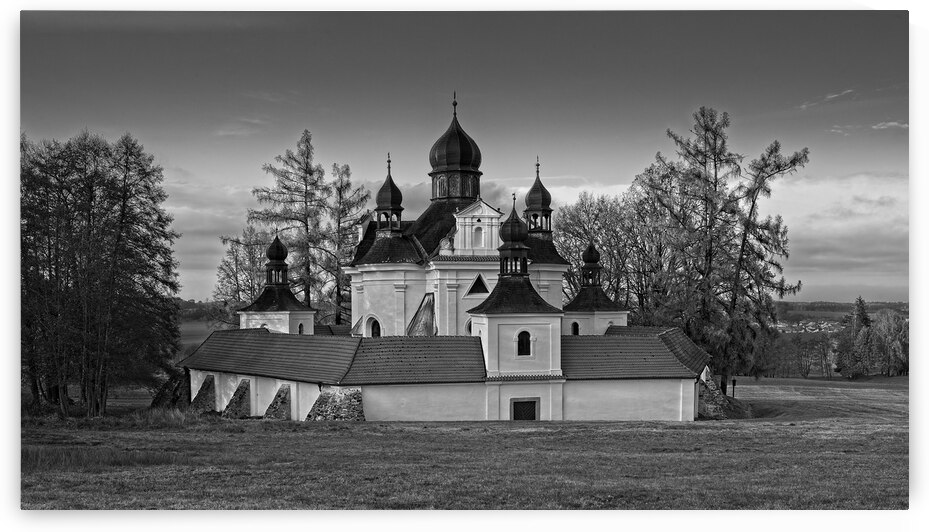 Pilgrimage Church of the Holy Trinity - Bohemia - BW by KarelStellnerPhoto