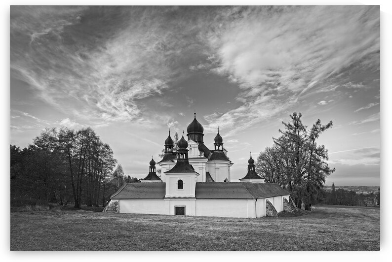 Pilgrimage Church of the Holy Trinity - Bohemia - BW by KarelStellnerPhoto