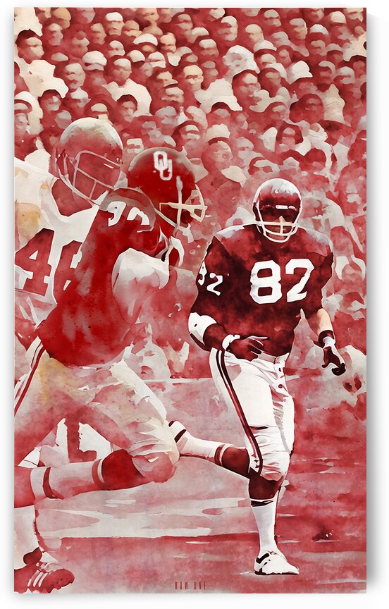 greg pruitt oklahoma sooners football art by Row One Brand