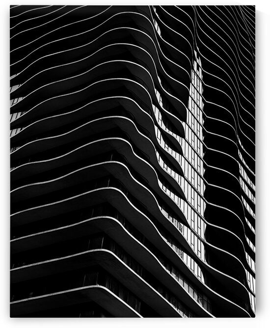 Aqua Tower Abstract by Dave Therrien