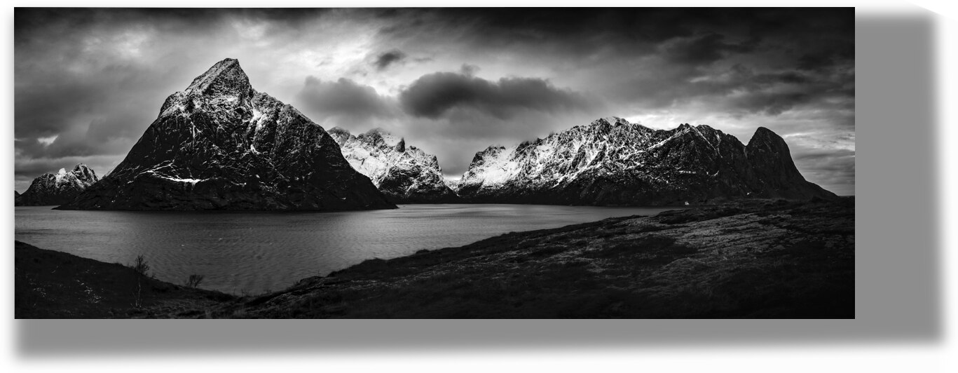 Moltind Mountain in Black and White by Norma Brandsberg Photography