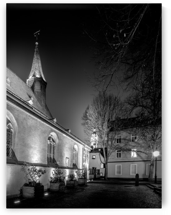Hochster Schloss and Saint Justinus Church by Norma Brandsberg Photography