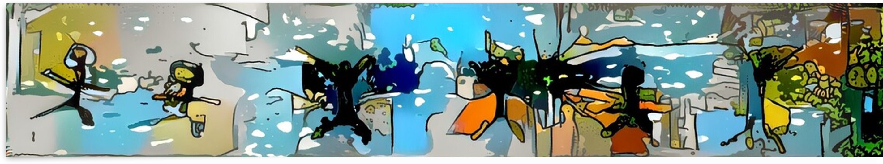 In a bustling city of men by Luciano