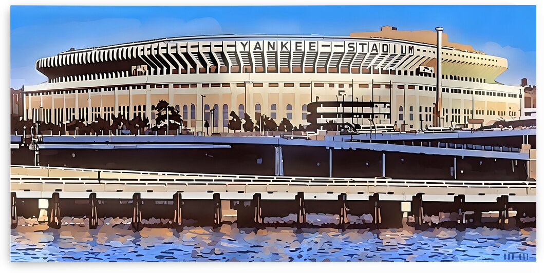 1970s Yankee Stadium Art  by Row One Brand