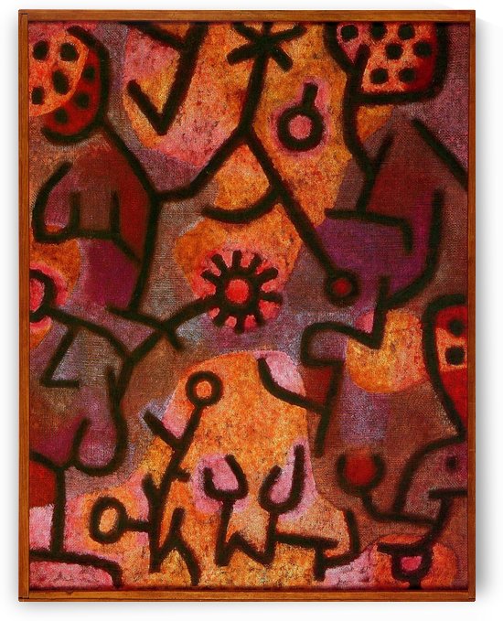 Flora on rocks sun by Paul Klee