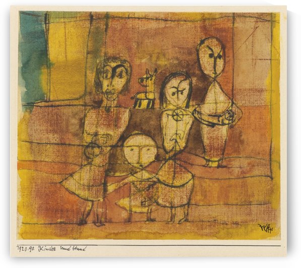 Children and dog by Paul Klee