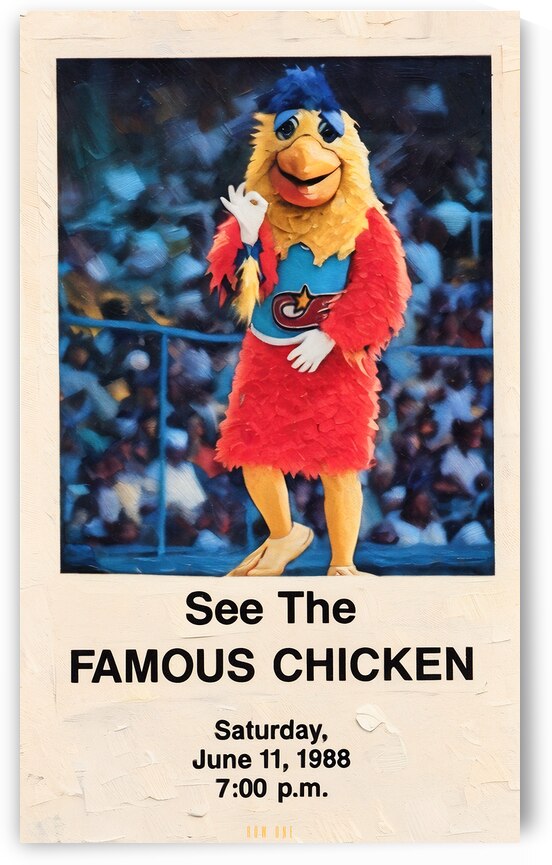1988 san diego chicken art by Row One Brand