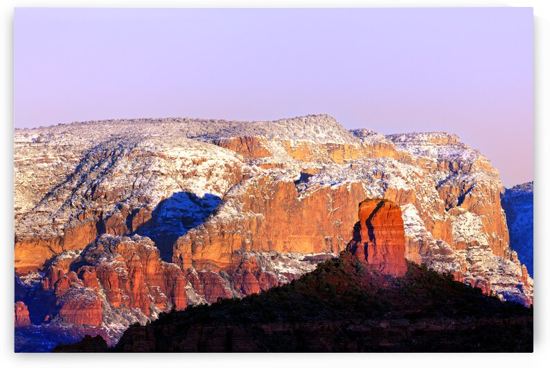 Snow-Dusted Red Rocks at Sunrise: Sedona Arizona by Shallowshark