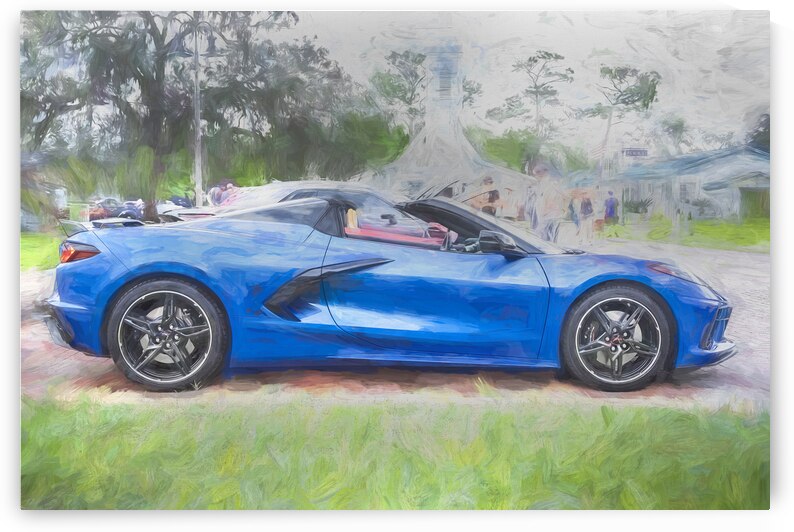 2024 Riptide Blue Corvette Stingray C8 X12 2 by Rich Franco
