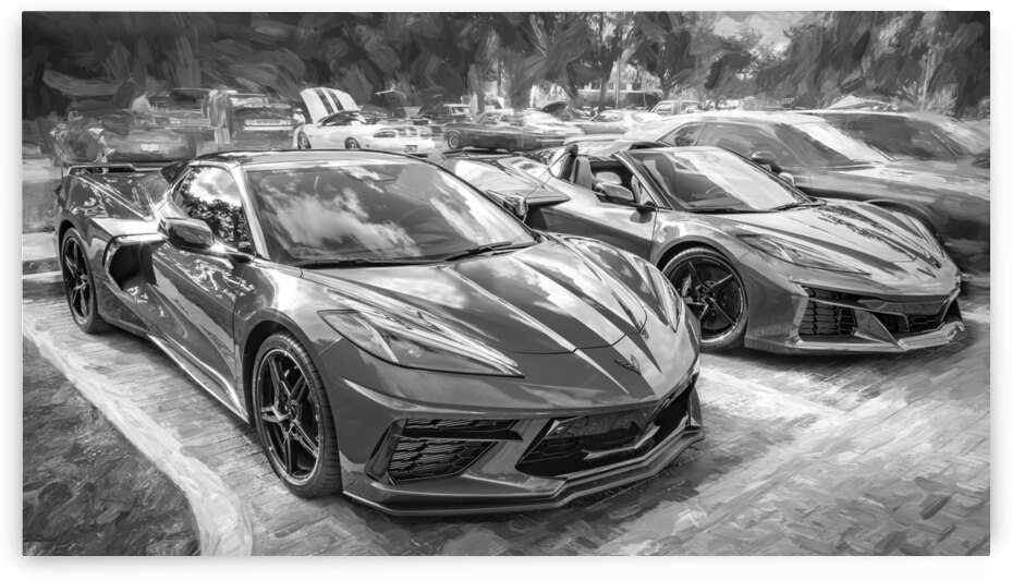 2024 Riptide Blue Corvette Stingray C8 X12 5 by Rich Franco