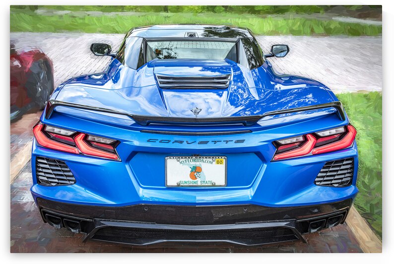 2024 Riptide Blue Corvette Stingray C8 X12 22 by Rich Franco