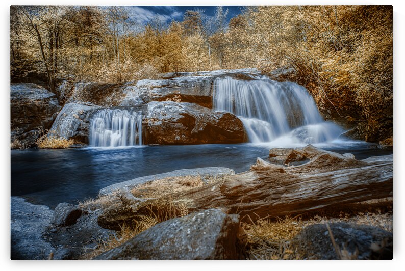 Sapphire Dreams: A Tranquil Waterfall Journey by Dream World Images