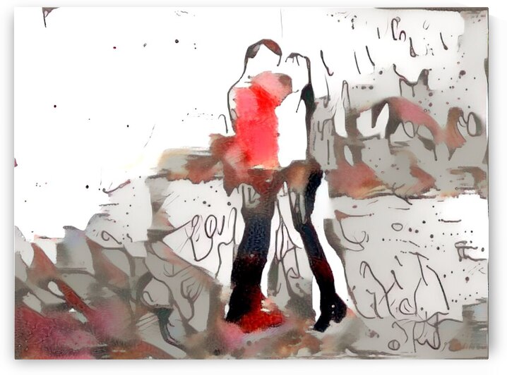 two figures  of dreams and whispers by Luciano