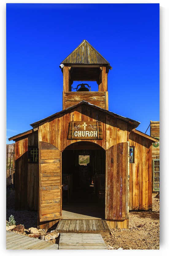 Historic Church at Castle Dome Mine Ghost Town by Shallowshark