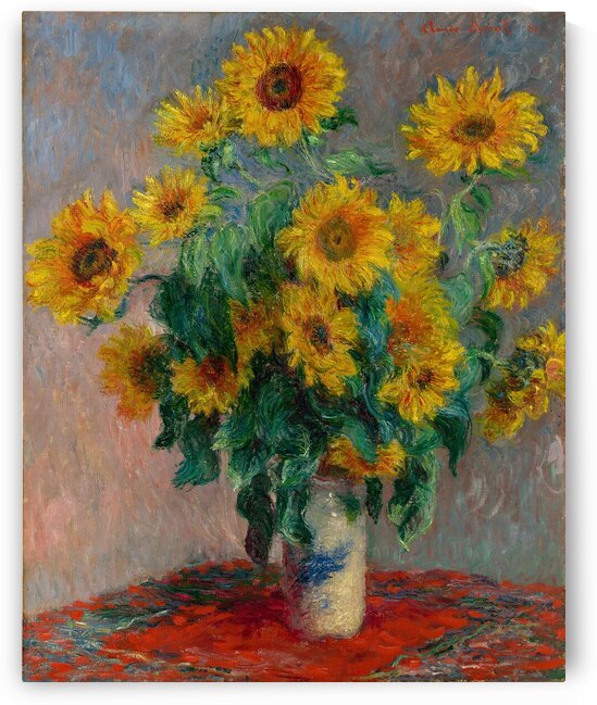 Claude Monet - Bouquet of Sunflowers 1881  by Wirla
