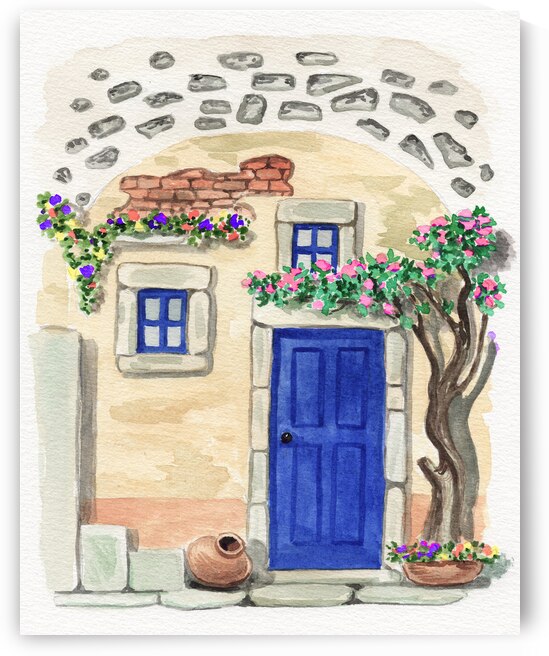 Greece Door Window Country Side Antique 3 1 by Irina Sztukowski