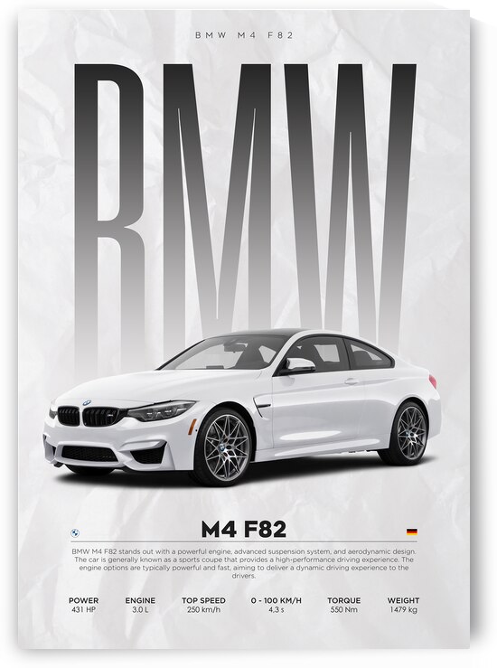 BMW M4 F82 Print by Conceptual Photography