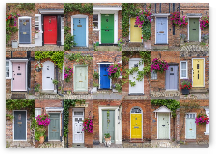 Collage of old cottage doors by Assaf Frank