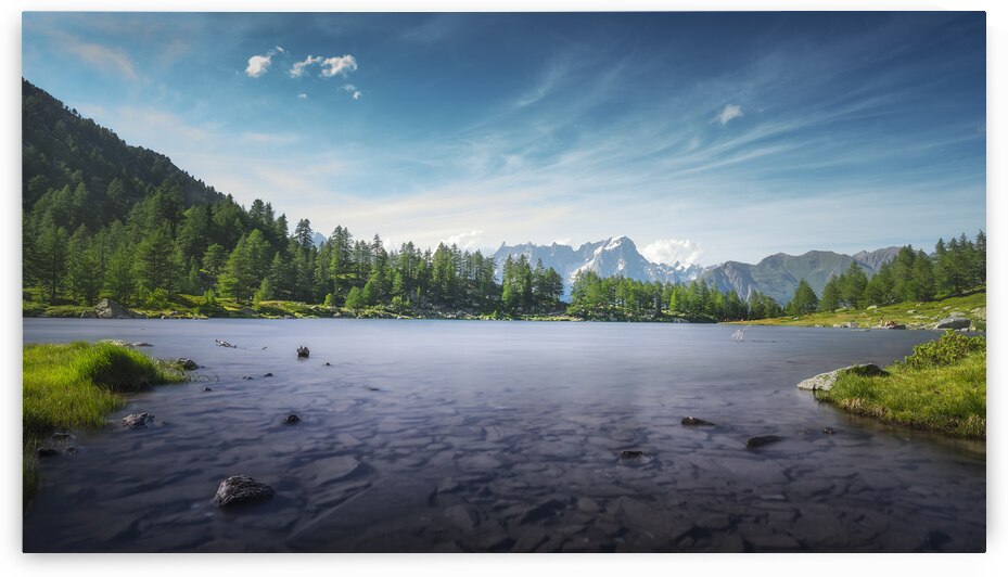 The Arpy Lake and the Mont Blanc by Stefano Orazzini