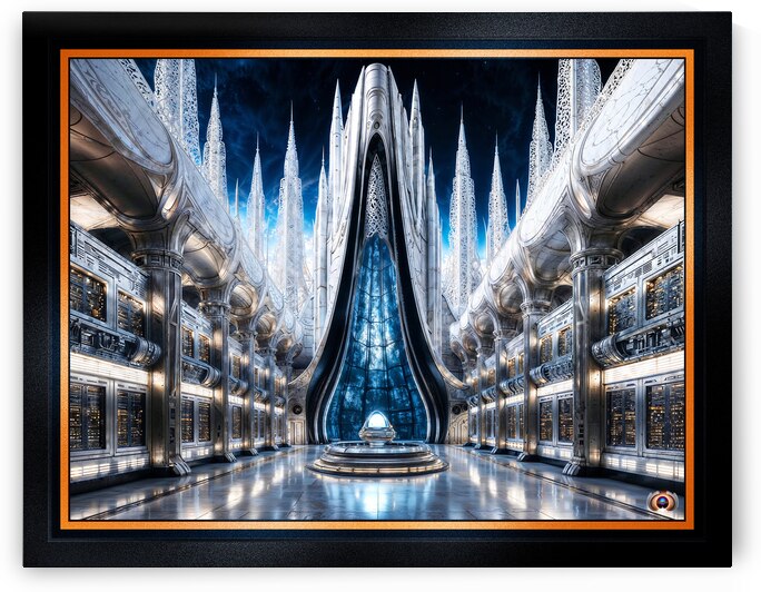 Futuristic Central City Data Control Center Awe-Inspiring AI Concept Art by Xzendor7 by xzendor7