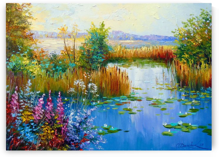 Flowers by the pond  by Olha Darchuk 