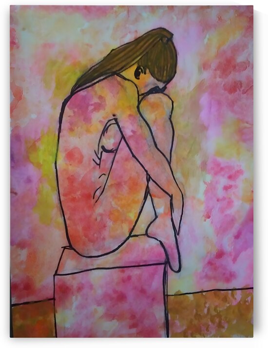 Abstract Modern Art Painting Print Mixed Media Collage Wall Art for Home Décor Unique Original Christmas Gift By Acclaimed Artist Kate Colson 1 by Kate Colson Studio