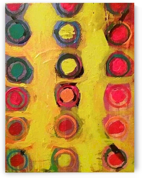 Abstract Modern Art Painting Print Mixed Media Collage Wall Art for Home Décor Unique Original Christmas Gift By Acclaimed Artist Kate Colson 1 by Kate Colson Studio