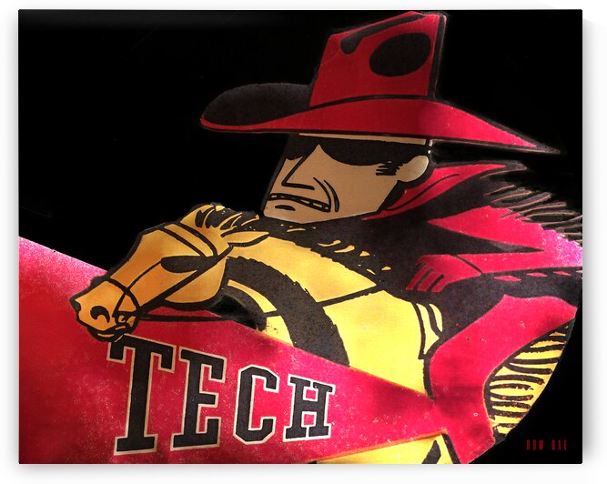 1958 Texas Tech Red Raider Art Remix by Row One Brand