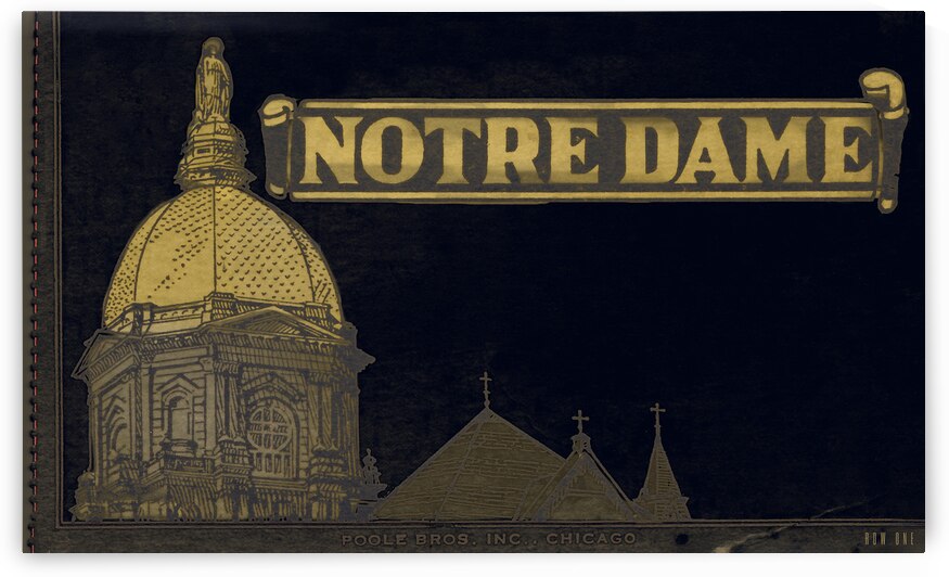 1928 Notre Dame Football Ticket Remix Art by Row One Brand