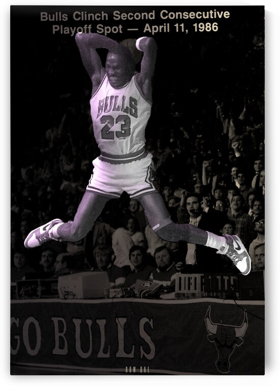 1986 Michael Jordan Celebration Art by Row One Brand