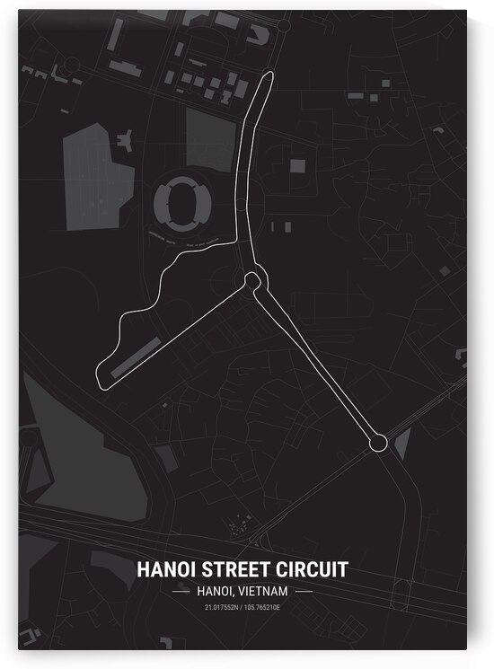 Hanoi Street Circuit Race Track Print by Conceptual Photography
