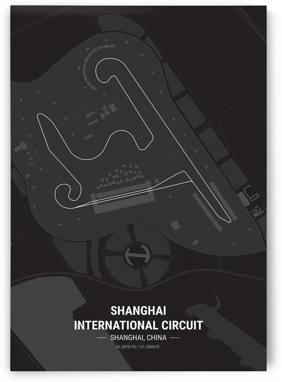 Shanghai Audi International Circuit Map Print by Conceptual Photography