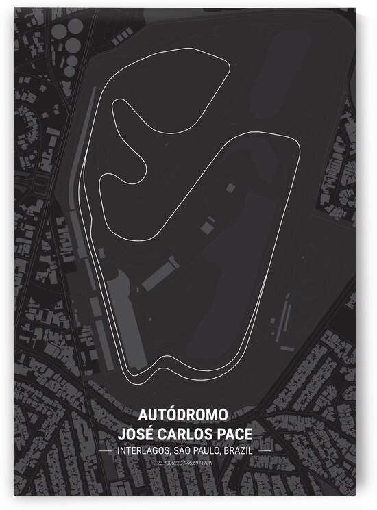 Autodromo Jose Carlos Pace Race Track Print by Conceptual Photography