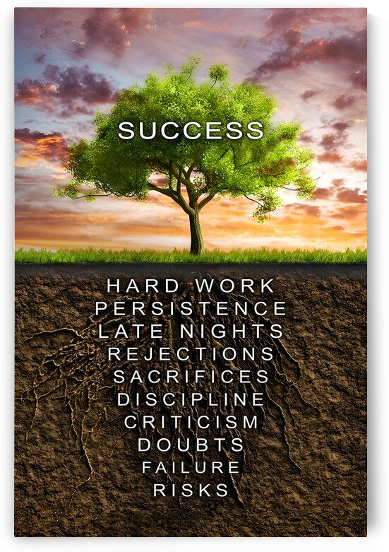 Success Tree Motivational Print by Conceptual Photography