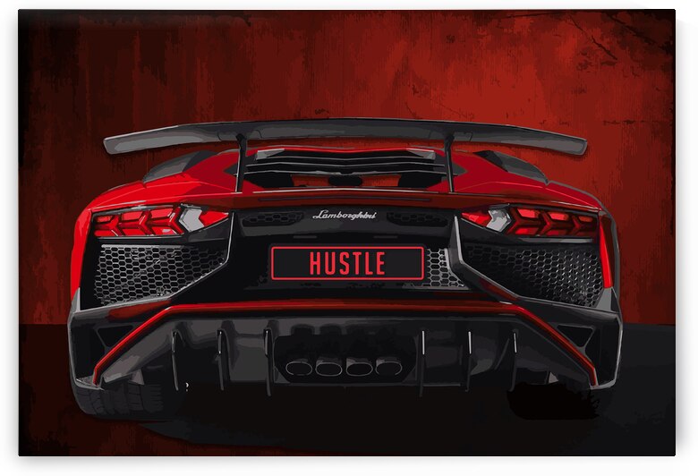 Hustle License Plate Motivational Print by Conceptual Photography