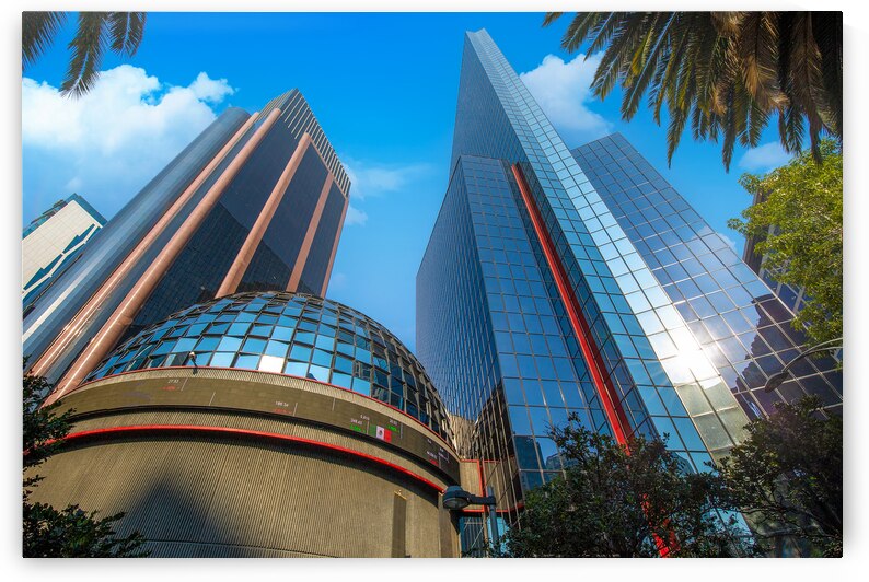 Mexico City stock exchange in Mexico located in financial center of Paseo de la Reforma by Elijah Lovkoff